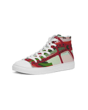 Load image into Gallery viewer, RED BLACK &amp; GREEN - YOU KNOW WHAT IT MEAN Women&#39;s Hightop Canvas Shoe