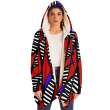 Load image into Gallery viewer, HELIX FELIX Plush Hooded Fleece Cardigan