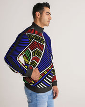 Load image into Gallery viewer, Tribal Vibe Men&#39;s Stripe-Sleeve Track Jacket