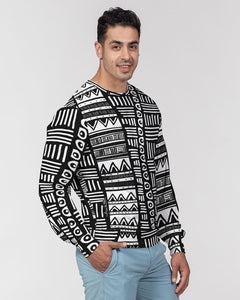 ABSTRACT IN BLACK & WHITE Men's/Unisex Classic French Terry Crewneck Pullover