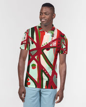 Load image into Gallery viewer, RED BLACK &amp; GREEN - YOU KNOW WHAT IT MEAN Men&#39;s/Unisex Slim Fit Short Sleeve Polo