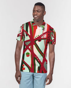 RED BLACK & GREEN - YOU KNOW WHAT IT MEAN Men's/Unisex Slim Fit Short Sleeve Polo