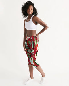 RED BLACK & GREEN - YOU KNOW WHAT IT MEAN Women's Workout Capris