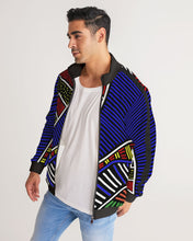 Load image into Gallery viewer, Tribal Vibe Men&#39;s Stripe-Sleeve Track Jacket