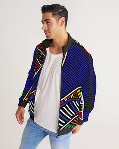 Tribal Vibe Men's Stripe-Sleeve Track Jacket