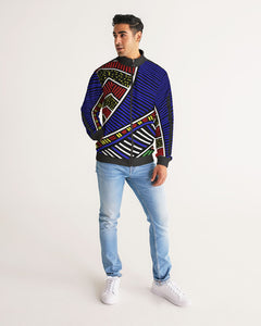 Tribal Vibe Men's Stripe-Sleeve Track Jacket