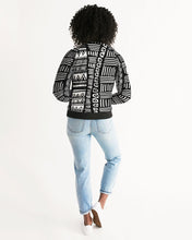 Load image into Gallery viewer, ABSTRACT IN BLACK &amp; WHITE Women&#39;s Bomber Jacket