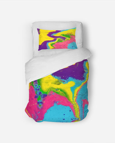 LIQUID POUR Twin Duvet Cover Set