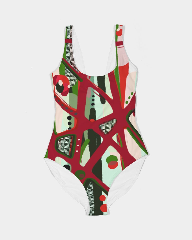 RED BLACK & GREEN - YOU KNOW WHAT IT MEAN Women's One-Piece Swimsuit