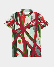 Load image into Gallery viewer, RED BLACK &amp; GREEN - YOU KNOW WHAT IT MEAN Men&#39;s/Unisex Slim Fit Short Sleeve Polo