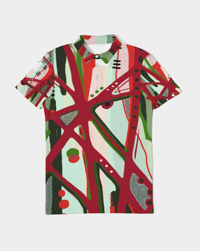 RED BLACK & GREEN - YOU KNOW WHAT IT MEAN Men's/Unisex Slim Fit Short Sleeve Polo