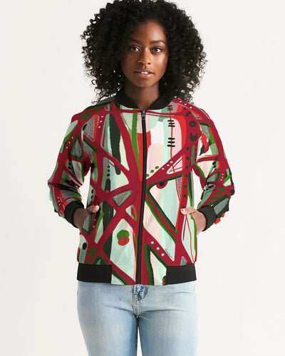 RED BLACK & GREEN - YOU KNOW WHAT IT MEAN Women's Bomber Jacket