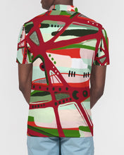 Load image into Gallery viewer, RED BLACK &amp; GREEN - YOU KNOW WHAT IT MEAN Men&#39;s/Unisex Slim Fit Short Sleeve Polo