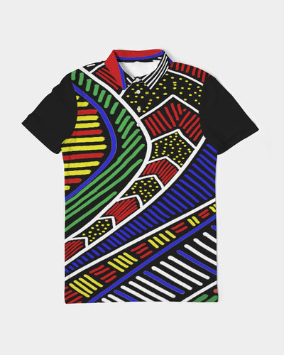 Tribal Vibe Men's/Unisex Slim Fit Short Sleeve Polo