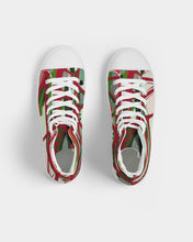 Load image into Gallery viewer, RED BLACK &amp; GREEN - YOU KNOW WHAT IT MEAN Women&#39;s Hightop Canvas Shoe