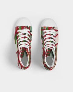 RED BLACK & GREEN - YOU KNOW WHAT IT MEAN Women's Hightop Canvas Shoe