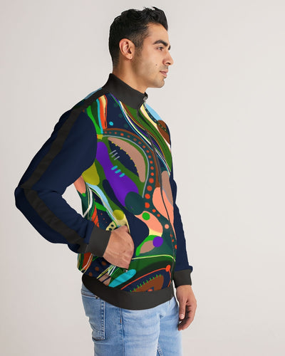 FALL INTO UBIQUITY Men's Stripe-Sleeve Track Jacket