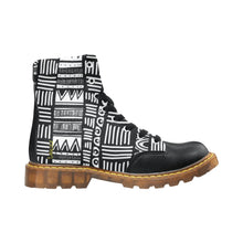 Load image into Gallery viewer, ABSTRACT IN BLACK &amp; WHITE Men&#39;s Round Toe Canvas Boots