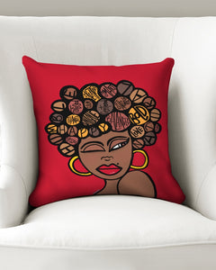 "THE WINKING LADY" Throw Pillowcase 16"x16"