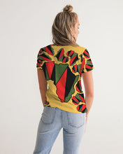 Load image into Gallery viewer, THE REAL RBG: RED BLACK &amp; GREEN Women&#39;s V-Neck Tee