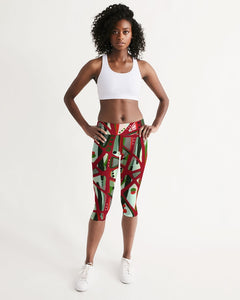 RED BLACK & GREEN - YOU KNOW WHAT IT MEAN Women's Workout Capris