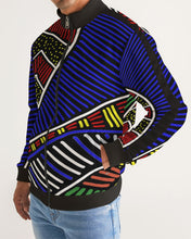 Load image into Gallery viewer, Tribal Vibe Men&#39;s Stripe-Sleeve Track Jacket