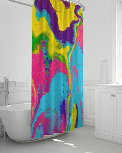 LIQUID POUR Shower Curtain 72"x72"