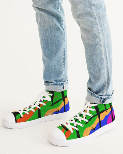 MY GREEN VIBRATION Men's Hightop Canvas Shoe