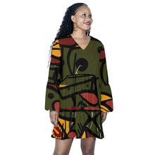 Load image into Gallery viewer, ESSENCE OF CAMEROON Casual V-Neck Swing Dress