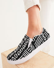 Load image into Gallery viewer, ABSTRACT IN BLACK &amp; WHITE Women&#39;s Slip-On Canvas Shoe