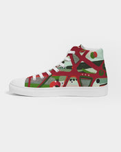 Load image into Gallery viewer, RED BLACK &amp; GREEN - YOU KNOW WHAT IT MEAN Women&#39;s Hightop Canvas Shoe