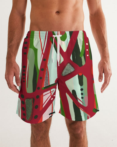 RED BLACK & GREEN - YOU KNOW WHAT IT MEAN Men's Swim Trunks