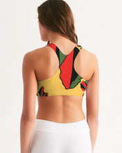 Load image into Gallery viewer, THE REAL RBG: RED BLACK &amp; GREEN Women&#39;s Seamless Sports Bra