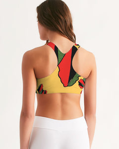 THE REAL RBG: RED BLACK & GREEN Women's Seamless Sports Bra